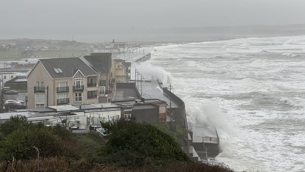 High waves due to Storm Bram in Tramore