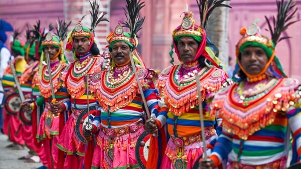 Folk artists perform live during the 20th session of the Intergovernmental Committee for the Safeguarding of the Intangible Cultural Heritage at the Red Fort