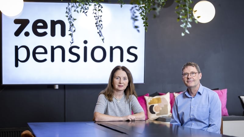 Ailish Dooley, co-founder and CEO of Zen Pensions, and Conor O'Neill, co-founder and Chair of the new fintech startup