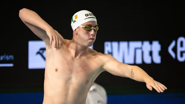 Daniel Wiffen of Ireland before the Men's 800m Freestyle final during day five of the European Short Course Swimming Championships at Lublin in Poland.