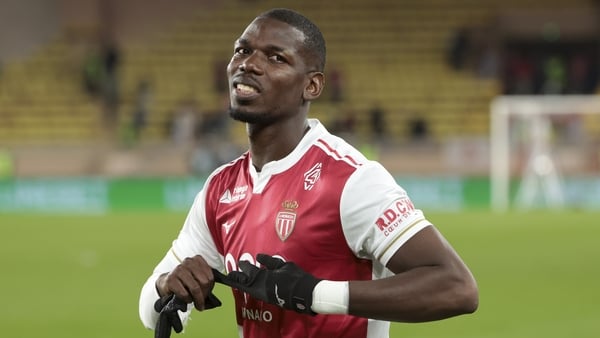 Paul Pogba of Monaco celebrates the victory following the Ligue 1 McDonald's football match between AS Monaco (ASM) and Paris Saint-Germain (PSG) at Stade Louis II on November 29, 2025 in Monaco, Monaco.