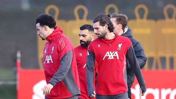Curtis Jones, Mo Salah and Dominik Szoboszlai
