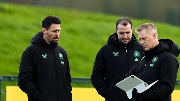 Paddy McCarthy, John O'Shea and Heimir Hallgrimsson