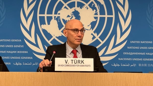 GENEVA, SWITZERLAND - DECEMBER 10: UN High Commissioner for Human Rights Volker Turk holds press briefing in Geneva, Switzerland on December 10, 2025. The UN human rights chief on Wednesday said he is 'extremely worried' that a repeat of atrocities in El-