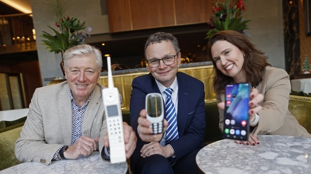40th anniversary of Ireland's first mobile phone call marked following decades of investment and digital progress.First mobile network catered for only 1,000 phones in the Greater Dublin Area (.GDA) Telco industry has invested €5 billion in networks in last eight years, managing a 460% increase in d