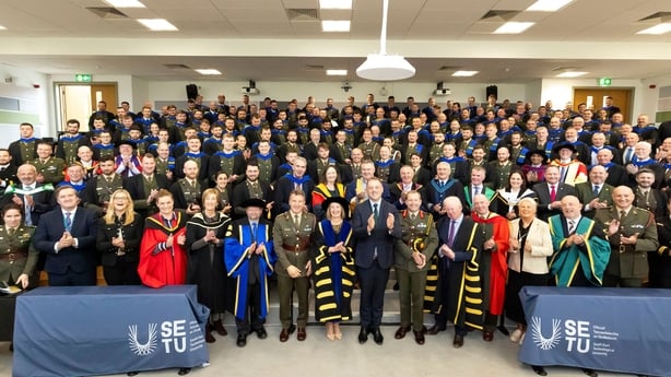 SETU's annual conferring ceremony for the Irish Defence Forces, October 2025. It is the largest annual military graduation from a higher education institution to take place in Ireland.