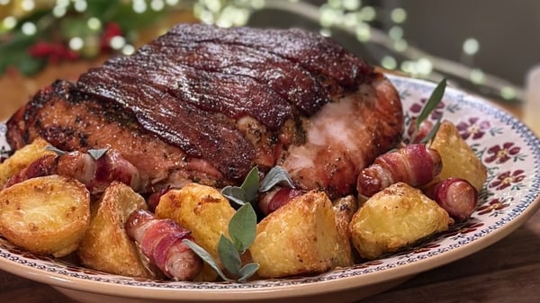 Christmas turkey and potatoes