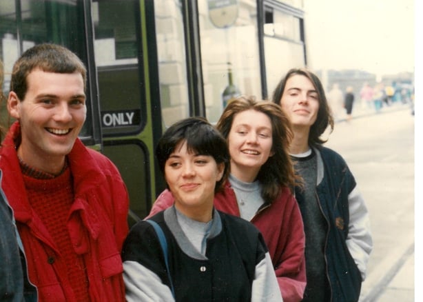 Hope Collective 1991 (l to r) Niall McGuirk, Miriam Laird, Valerie Kirby, Ross Hackett 