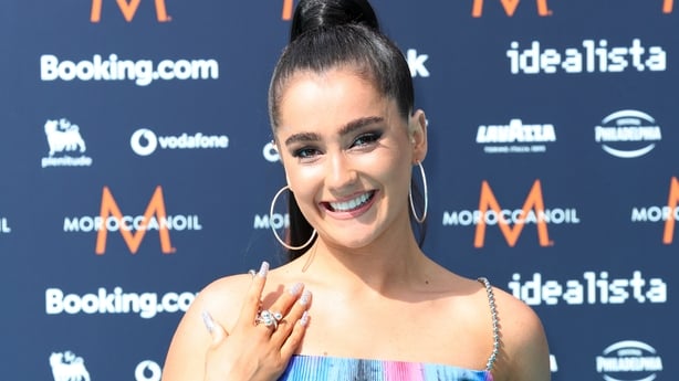 Brooke Scullion attends the turquoise carpet of the 66th Eurovision Song Contest at Reggia di Venaria Reale on 8 May, 2022 in Turin, Italy