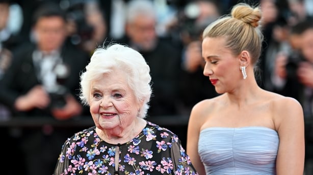Scarlett Johansson and June Squibb arrive for the screening of Eleanor the Great at the 78th edition of the Cannes Film Festival on 20 May, 2025