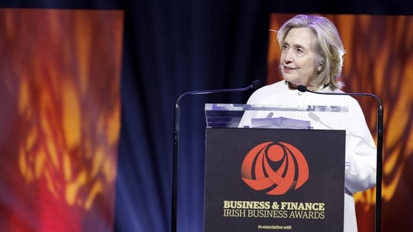 Hillary Clinton was awarded the Sutherland Leadership Award at the Business and Finance Annual Awards