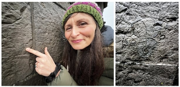 MGW listener Barbara with fossil