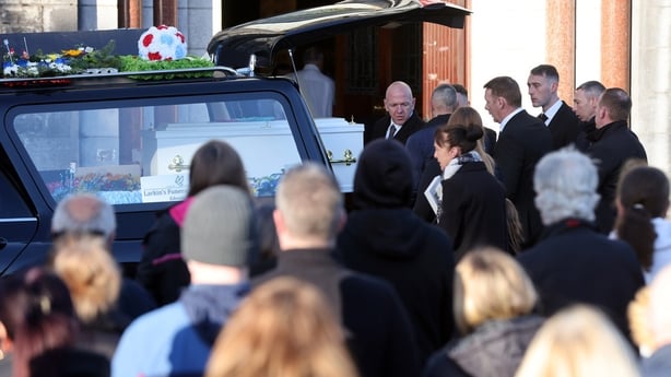 Mourners gather for Tadgh Farrell funeral
