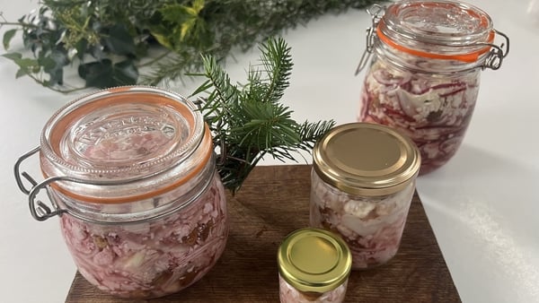 pickled cauliflower and red onion
