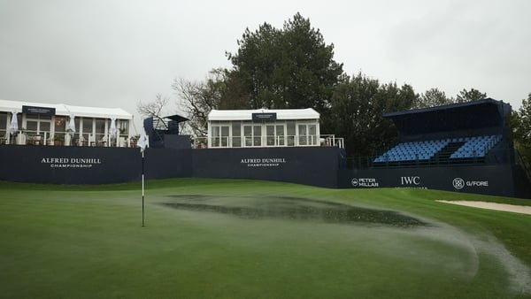 JOHANNESBURG, SOUTH AFRICA - DECEMBER 13: Heavy rains suspend play on day three of the Alfred Dunhill Championship 2026 at Royal Johannesburg on December 13, 2025 in Johannesburg, South Africa. (Photo by Luke Walker/Getty Images)
