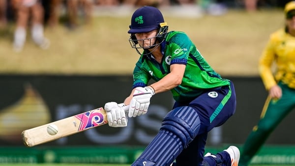 Gaby Lewis of Ireland during the 2nd Women's T20I between South Africa and Ireland at Boland Park on December 07, 2025 in Paarl, South Africa.