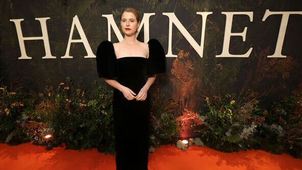 Photo shows actress Jessie Buckley at the irish premiere of the film Hamnet at the Light House Cinema