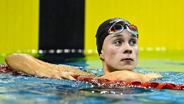 12 December 2025; Ellen Walshe of Templeogue SC after competing in the women's 100m freestyle A final during day one of the Irish Winter Swimming Championships 2025 at the National Aquatic Centre on the Sport Ireland Campus in Dublin. Photo by Tyler Mille