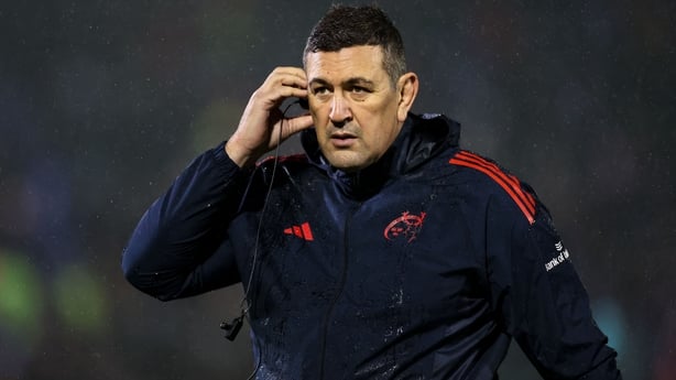 6 December 2025; Munster head coach Clayton McMillan before the Investec Champions Cup match between Bath and Munster at The Recreation Ground in Bath, England. Photo by Harry Murphy/Sportsfile