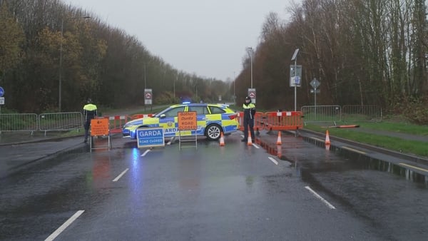 The scene at the N24 Frank Drohan Road outside Clonmel