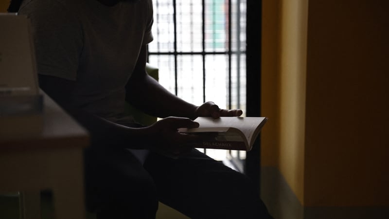 An inmate reads a book in the library of the special Violent Inmates Unit at the Fleury-Merogis prison. Photo: Geoffroy Van Der Hasselt/AFP via Getty Images