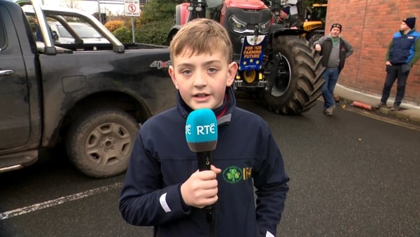 11-year-old boy travelling by tractor to Brussels for protest