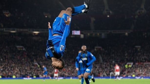 MANCHESTER, ENGLAND - DECEMBER 15: Eli Kroupi of AFC Bournemouth celebrates scoring the fourth goal during the Premier League match between Manchester United and Bournemouth at Old Trafford on December 15, 2025 in Manchester, England. (Photo by Visionhaus/Getty Images) ***Local Caption*** Eli Kroupi