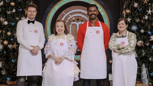 Thomas Frake, Chariya Khattiyot, Brin Pirathapan, Natalie Coleman on MasterChef Festive Extravaganza