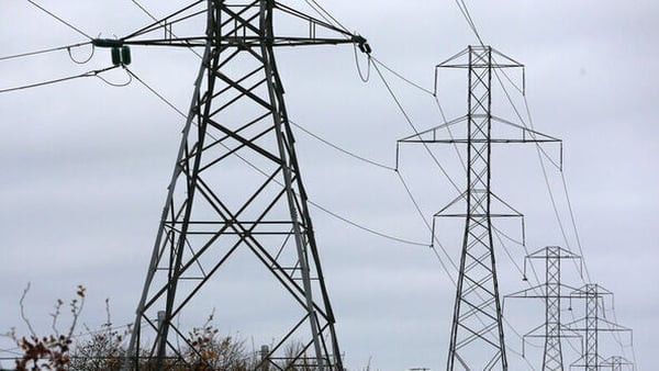 A picture of power lines