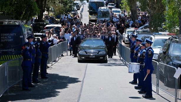 guard of honour at funeral of Rabbi Eli Schlanger in Bondi