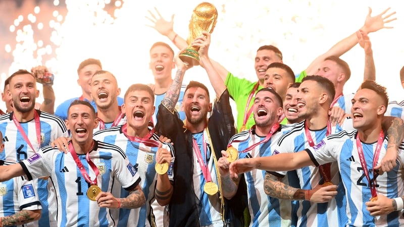 Argentina captain Lionel Messi lifts the World Cup in 2022. Next year's winner will receive prize money of $50m (€43m)