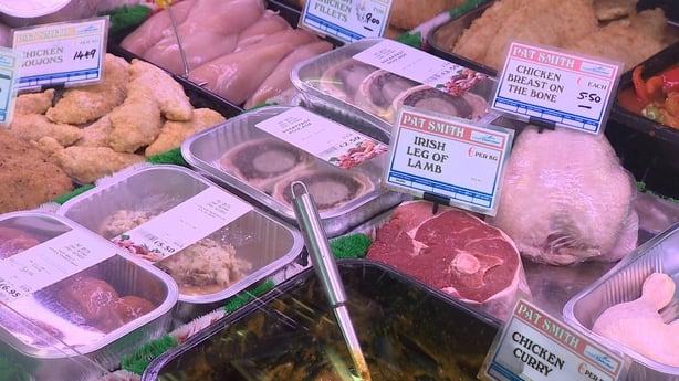 Meat in Pat Smyth's shop - pic - Sinead Hussey - RTE
