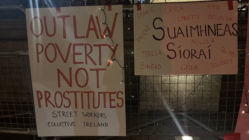 The demonstration was held to mark International Day to End Violence against Sex Workers