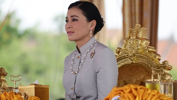 Thai Queen Suthida attend over the annual royal ploughing ceremony at the Sanam Luang park in Bangkok, Thailand. 09 May, 2019. (Photo by Anusak Laowilas/NurPhoto via Getty Images)