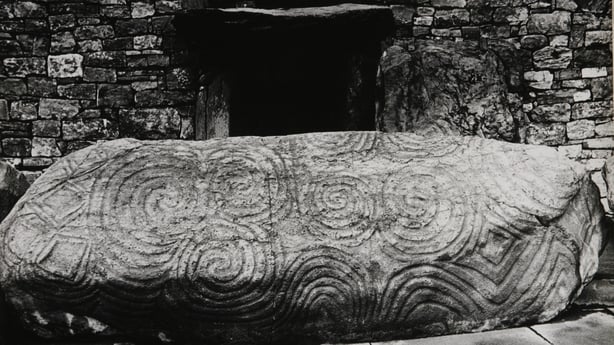 The entrance to Newgrange pictured in 1979. 