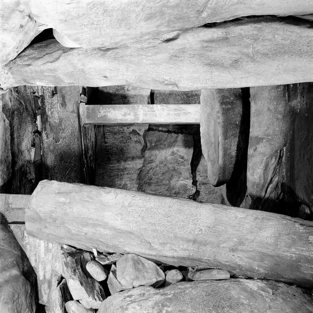 Boulders inside Newgrange, County Meath (1966)