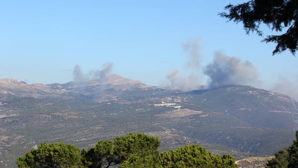 NABATIYE, LEBANON - DECEMBER 18: Smoke rises after Israeli warplanes carried out airstrikes on the Jbour area of Nabatiye province in southern Lebanon, on December 18, 2025. (Photo by Ramiz Dallah/Anadolu via Getty Images)