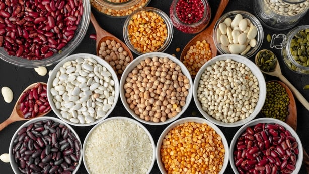 Assorted types of beans