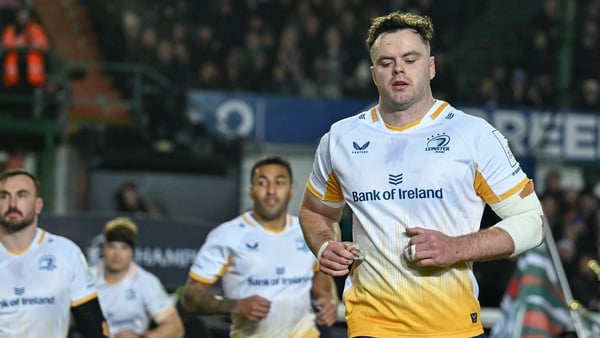 12 December 2025; James Ryan of Leinster runs onto the pitch before the Investec Champions Cup match between Leicester Tigers and Leinster at Mattioli Woods Welford Road in Leicester, England. Photo by Brendan Moran/Sportsfile