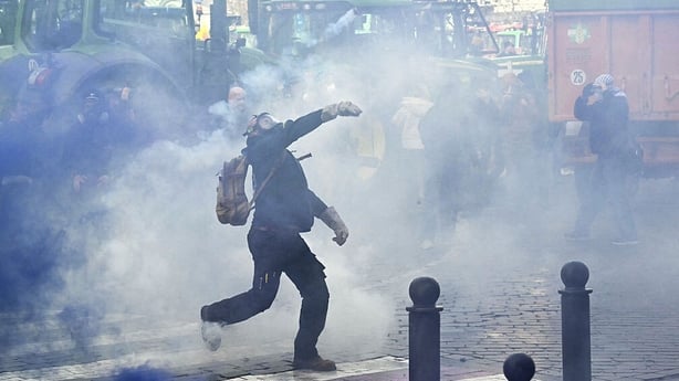 Farmers protest the Mercosur deal in Brussels, Belgium