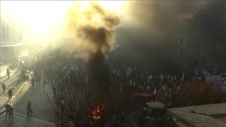 Tense scenes in Brussels as farmer protest Mercosur deal