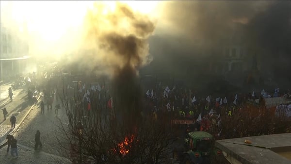 Tense scenes in Brussels as farmer protest Mercosur deal