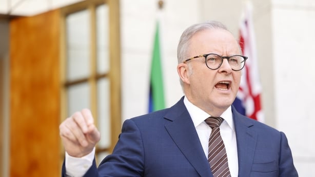 CANBERRA, AUSTRALIA - DECEMBER 19: Australia's Prime Minister Anthony Albanese speaks to the media at Parliament House on December 19, 2025 in Canberra, Australia. Albanese held the press conference as the government comes under pressure over the recent Bondi mass shooting, promising to tighten gun 