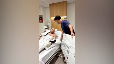 Moment 'Bondi hero' presented with $2.5m cheque