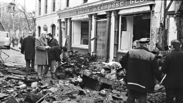The scene of the bombing of Kay's Tavern on Crowe Street in Dundalk 19 December 1975