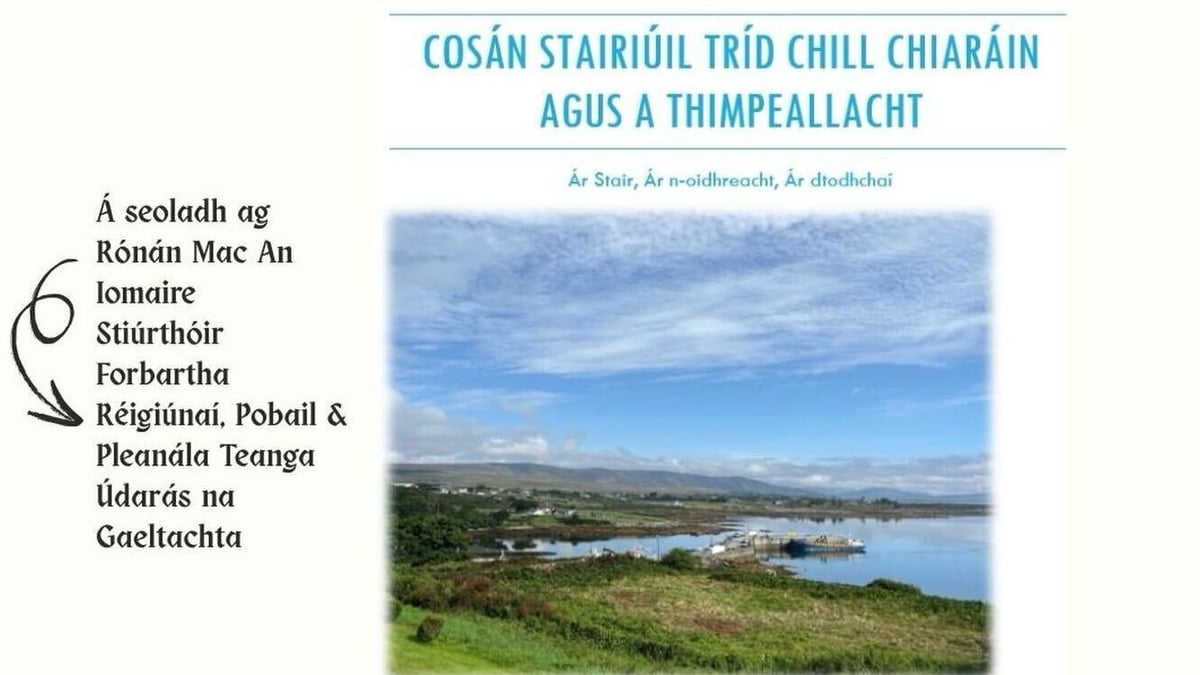 Eithne Nic Dhonnchadha, duine de lucht eagraithe an leabhair "Cosán Stairiúil Tríd Chill Chiaráin agus an Timpeallacht".