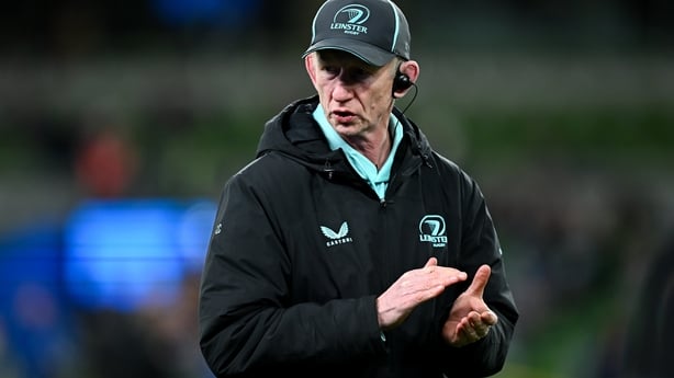 19 December 2025; Leinster head coach Leo Cullen before the United Rugby Championship match between Leinster and Ulster at the Aviva Stadium in Dublin. Photo by Seb Daly/Sportsfile