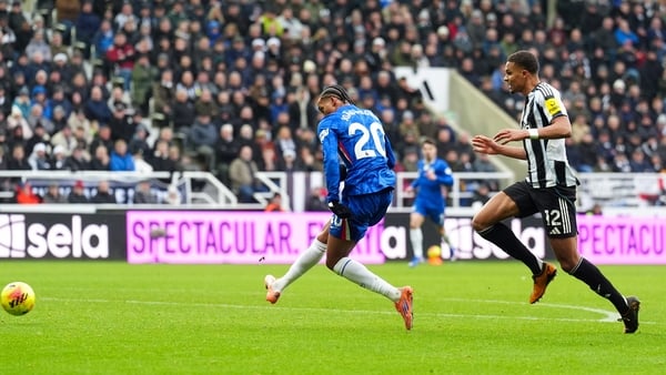Chelsea's Joao Pedro scores to make it 2-2 against Newcastle United - Premier League, December 2025
