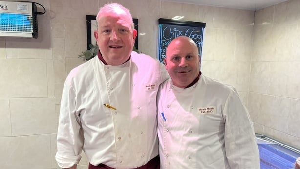 Photo show butchers Kit Gillivan and colleague