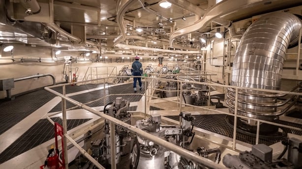 A general view inside the reactor containment vessel of the unit 7 reactor building at the Kashiwazaki-Kariwa nuclear power station in Kashiwazaki, in Japan